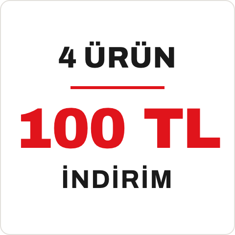 Sepete eklenen ürün sayısı 4 ise 100 TL İndirim Kazan